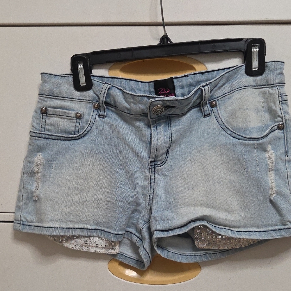 bebe Light Wash Jean Shorts